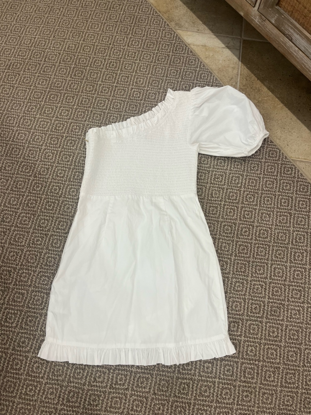 Cleobella White One-Shoulder Ruffle Mini Dress - Picture 5 of 8